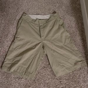 DICKIES LONG WORK KHAKI SHORTS.